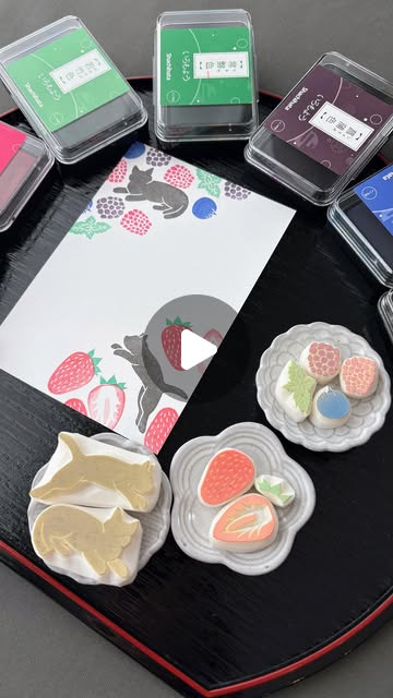 猫とベリーの御朱印作品
